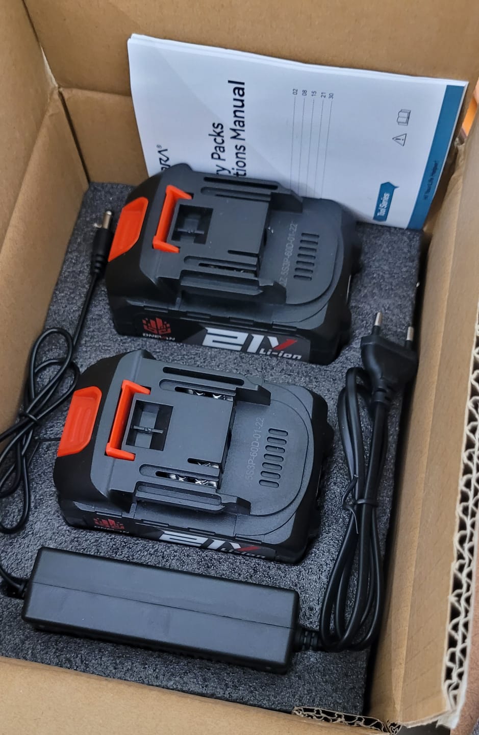 Customer photo review of ONEVAN 928VF 18V Rechargeable Li-ion Battery Replacement 4.5Ah Capacity