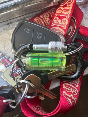 Customer photo review of HANDY LEVEL KEYCHAIN