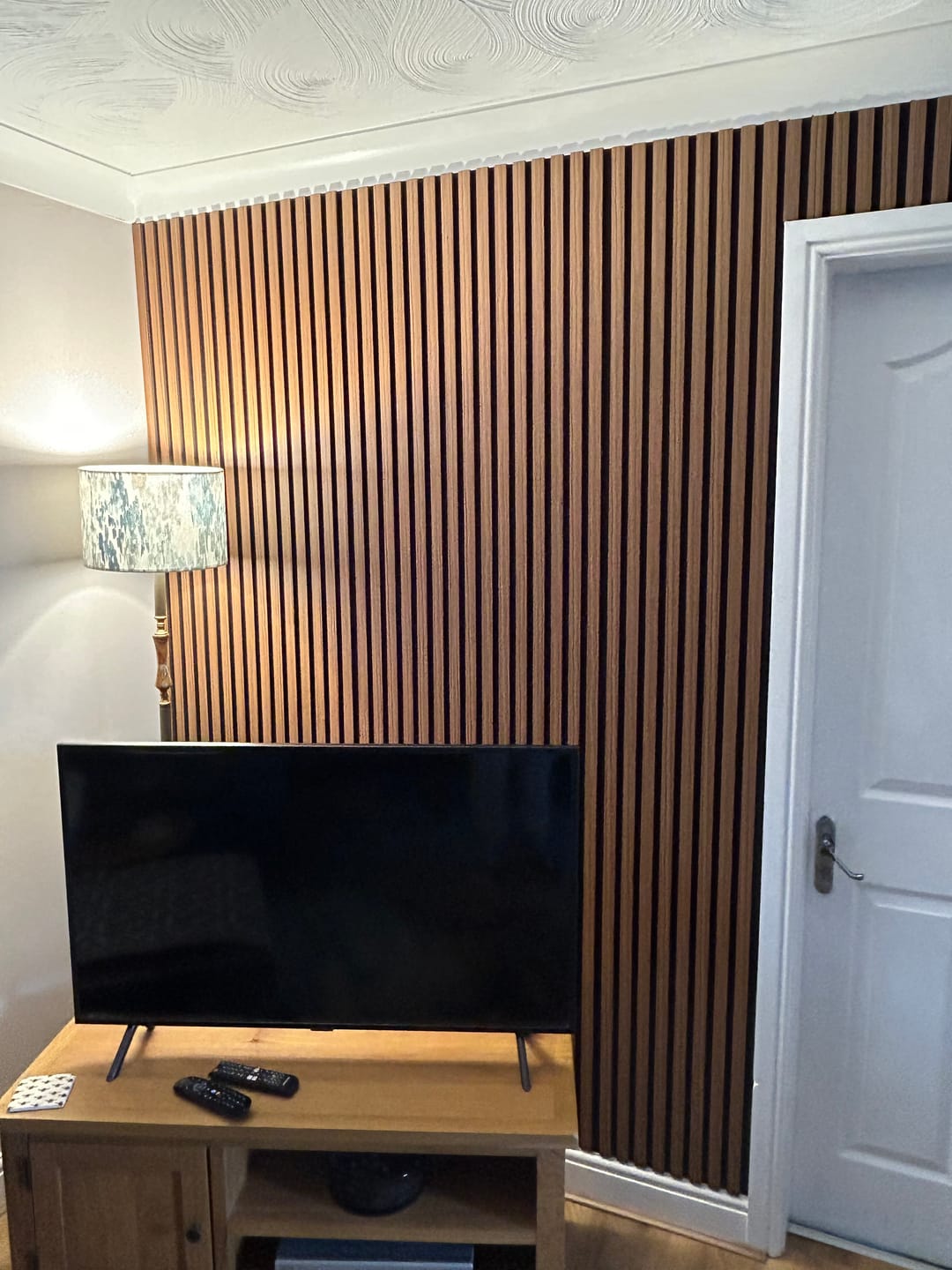 Customer photo review of Premium Acoustic Wall Panels - Teak Oak