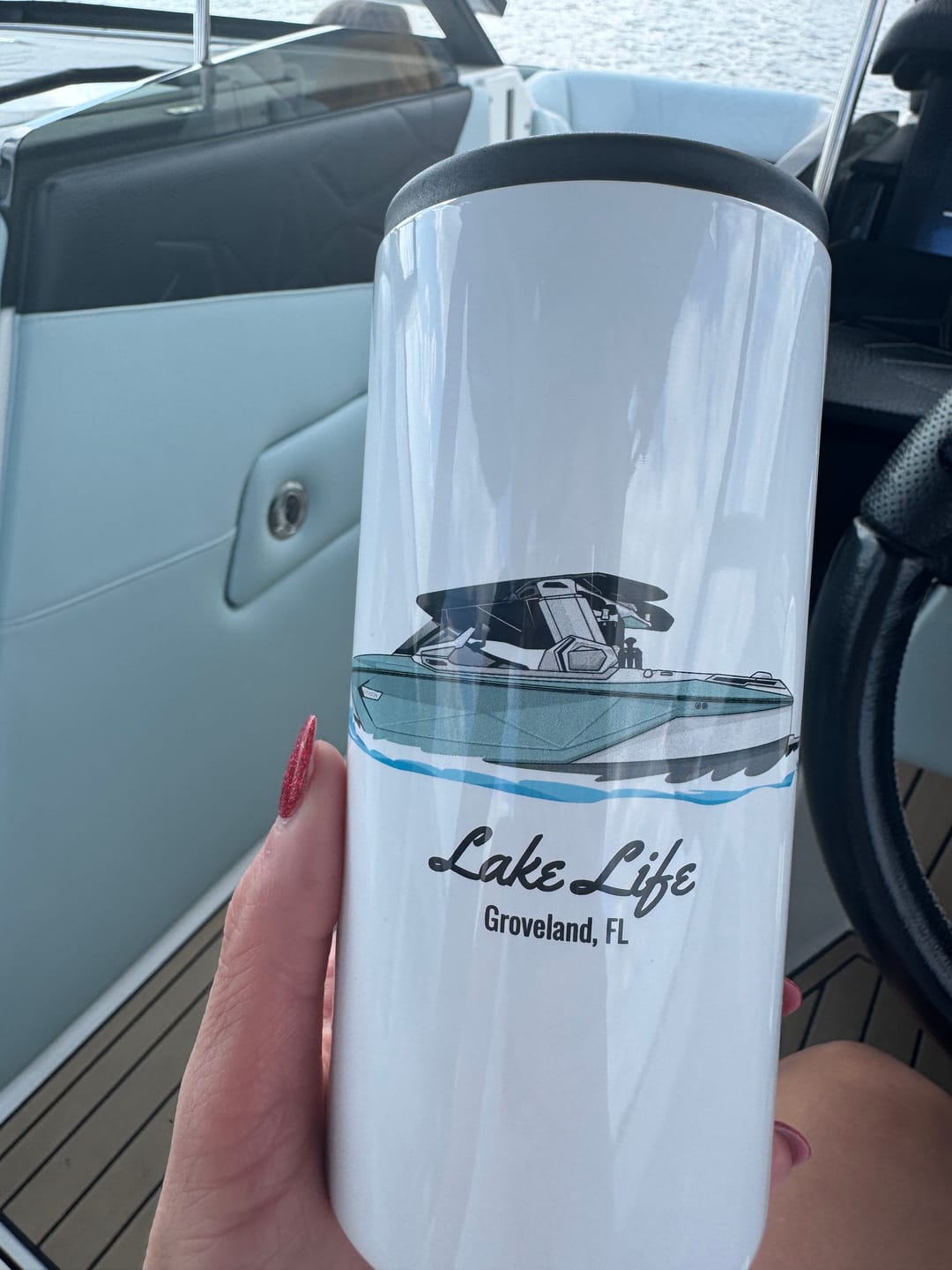 Customer photo review of Custom Metal Can Koozie