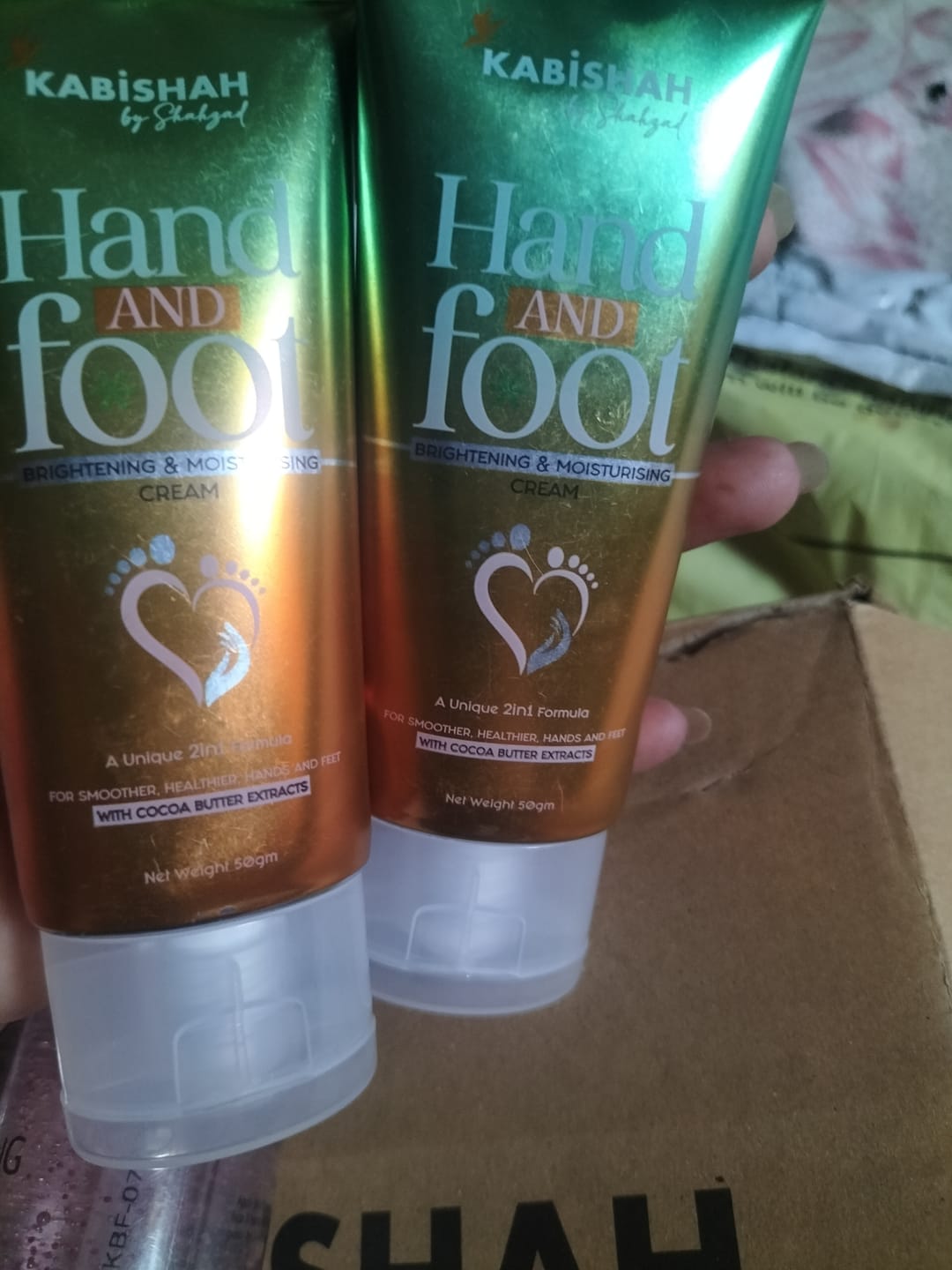 Customer photo review of Hand & Foot Brightening Bundle