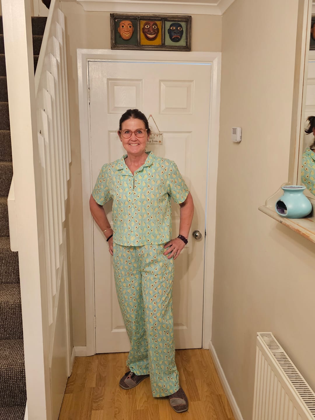 Customer photo review of Avocado Hearts Polycotton Fabric