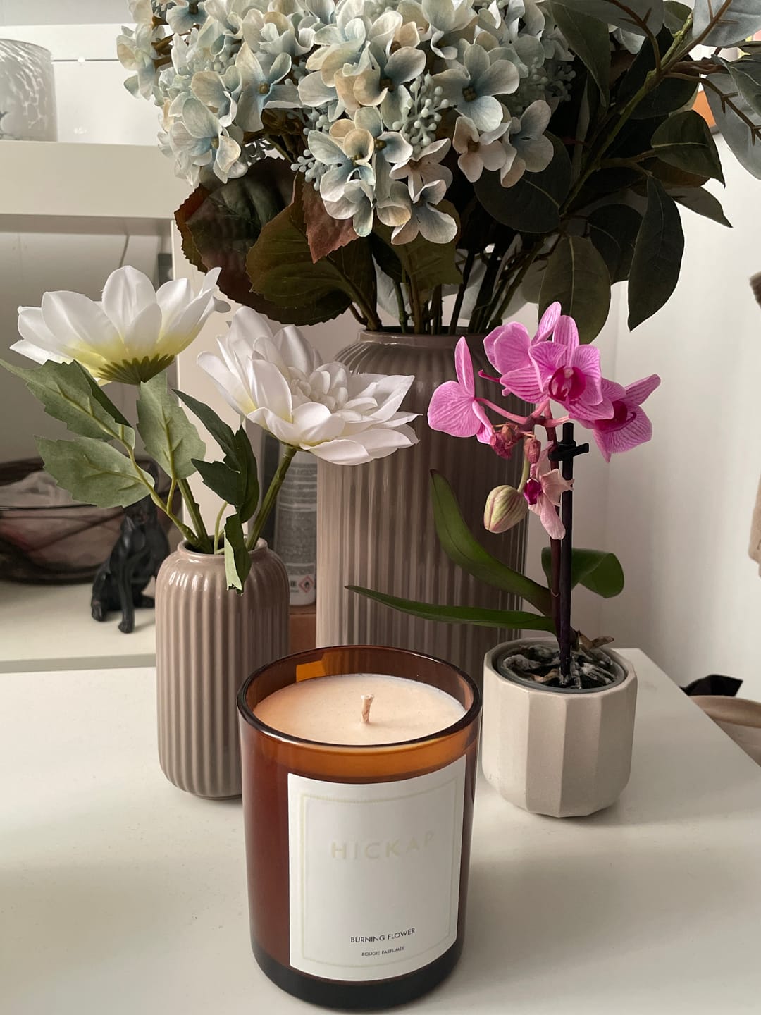 Customer photo review of Scented Candle - Burning Flower