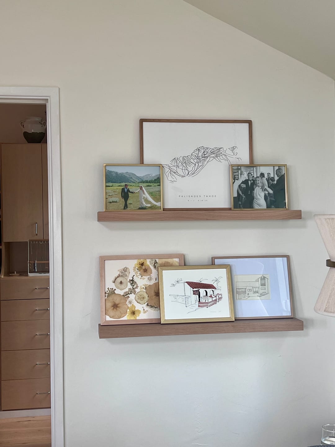Customer photo review of White Oak Floating Shelves