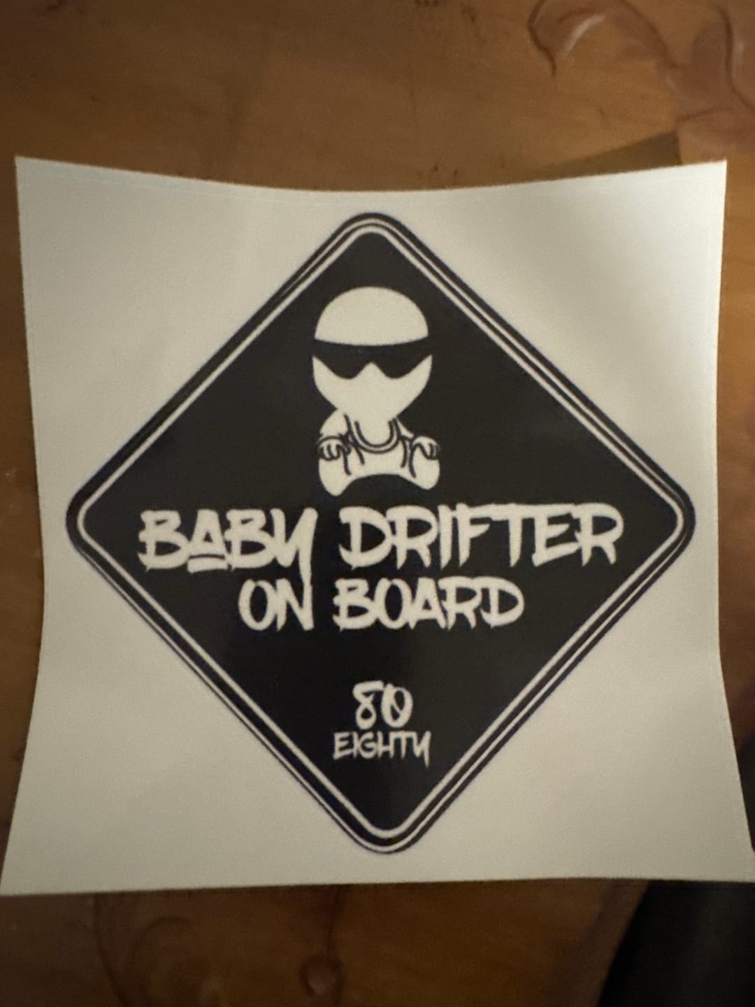 Customer photo review of 80Eighty® Baby On Board Sticker