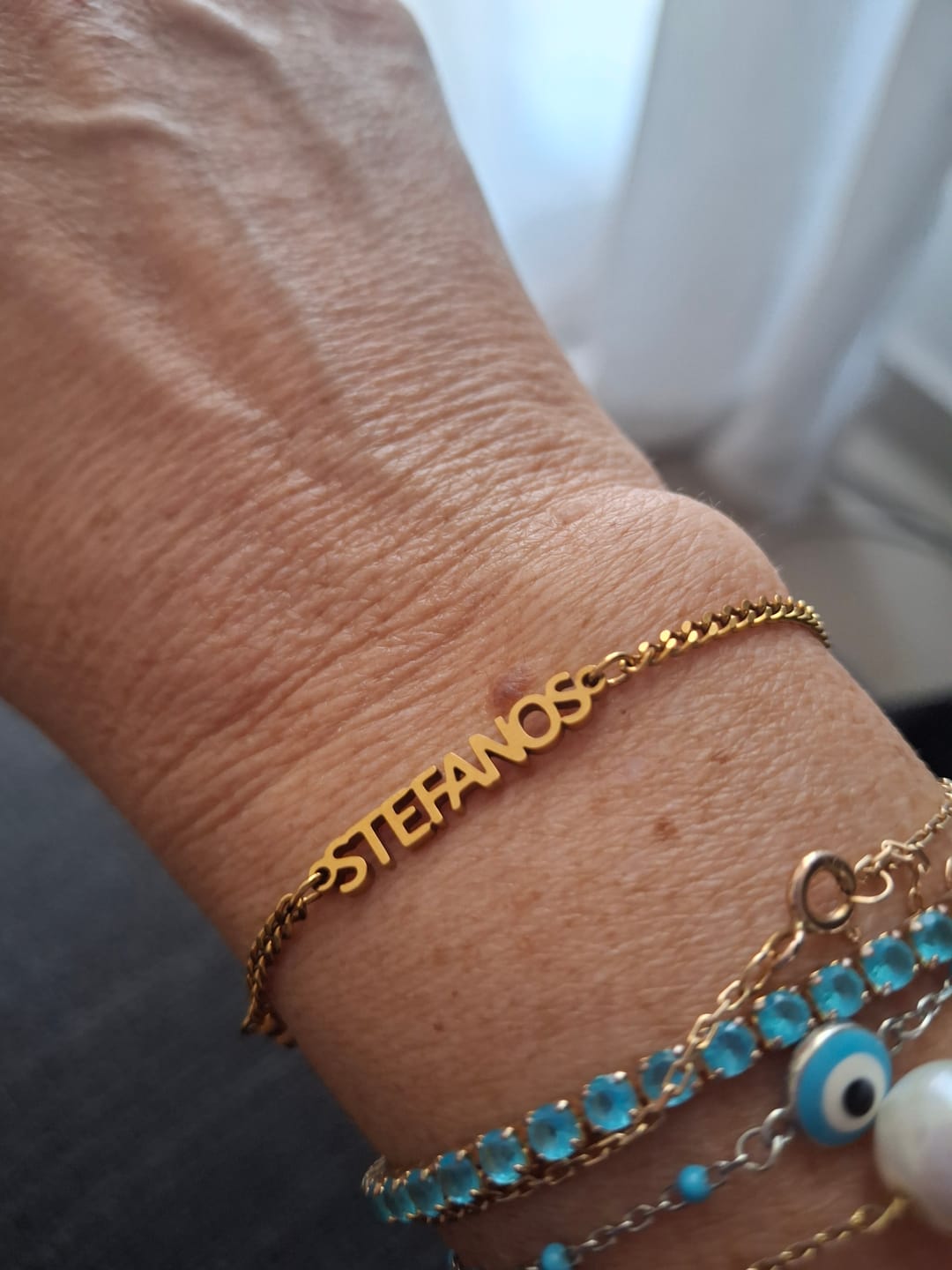 Customer photo review of Εξατομικευμένο βραχιόλι με όνομα