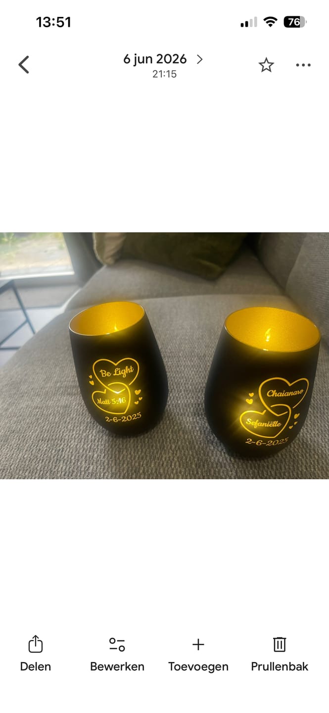 Customer photo review of Twee harten - Koppel-Lantaarn