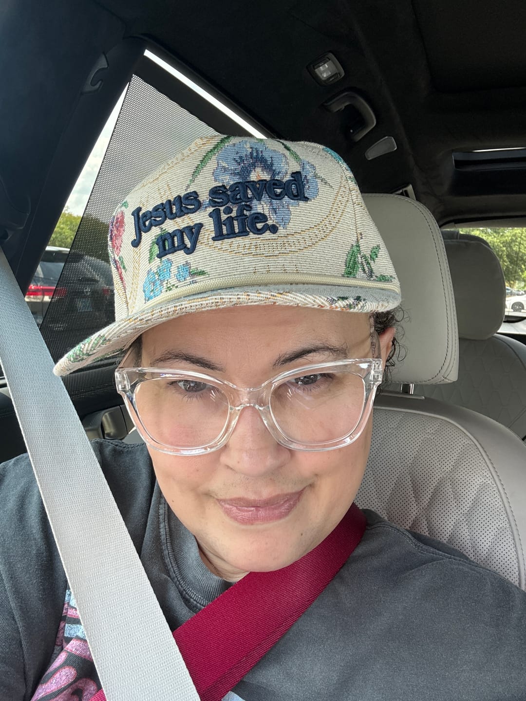 Customer photo review of Hat: Jesus saved my life