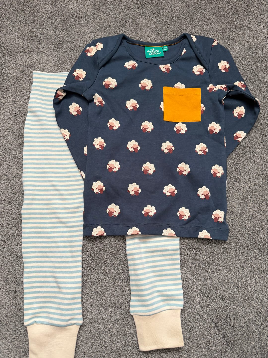 Customer photo review of Sleeping Sheep Organic T-Shirt & Jogger Playset
