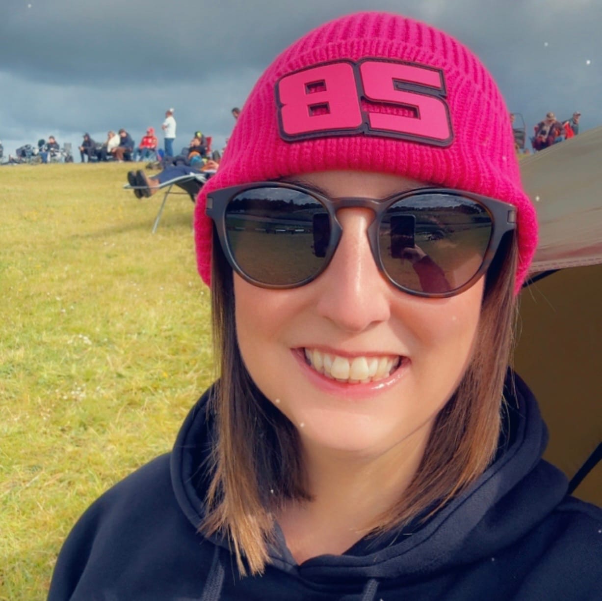 Customer photo review of Pink Brad Ray x Diamond Beanie