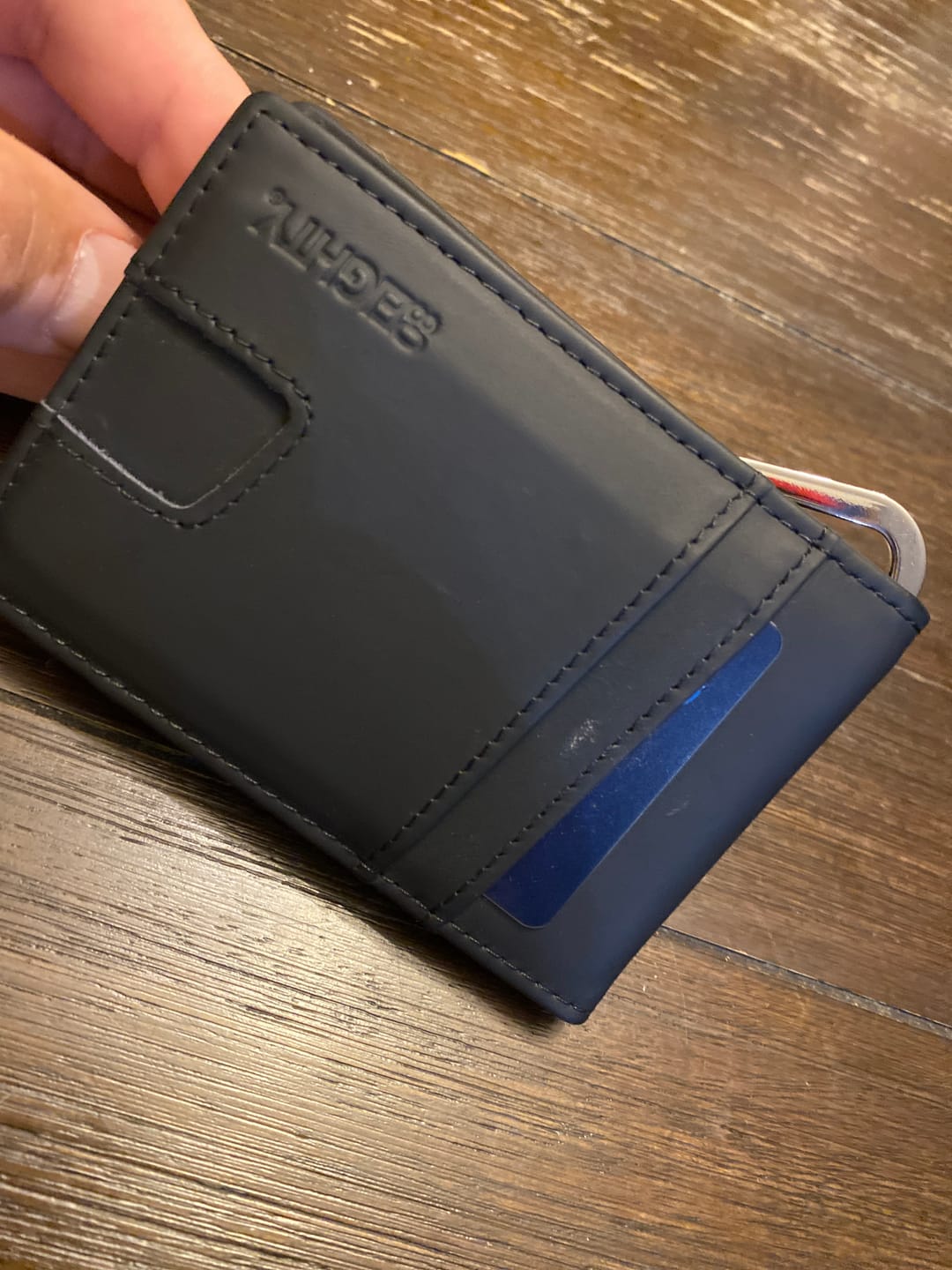 Customer photo review of 80Eighty® Matte Black Leather Wallet