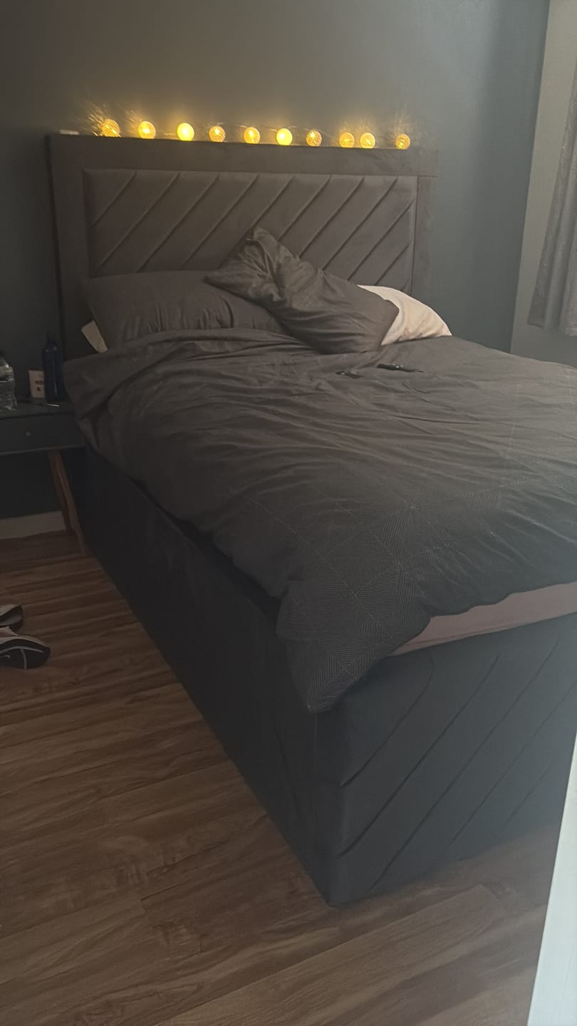 Customer photo review of The Luxury Zara Bed, Light Grey