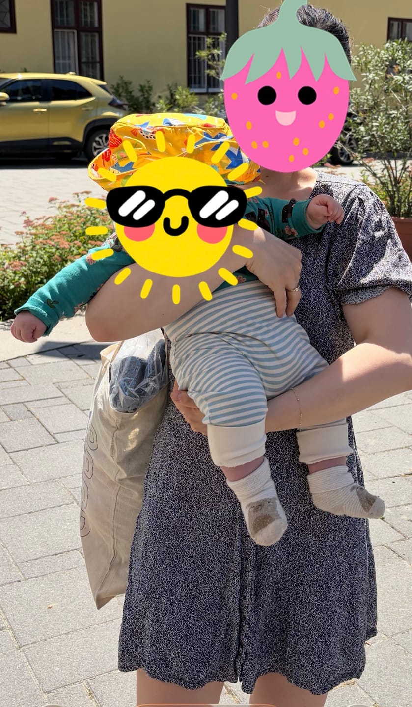 Customer photo review of Turquoise Skies Organic T-Shirt & Jogger Playset