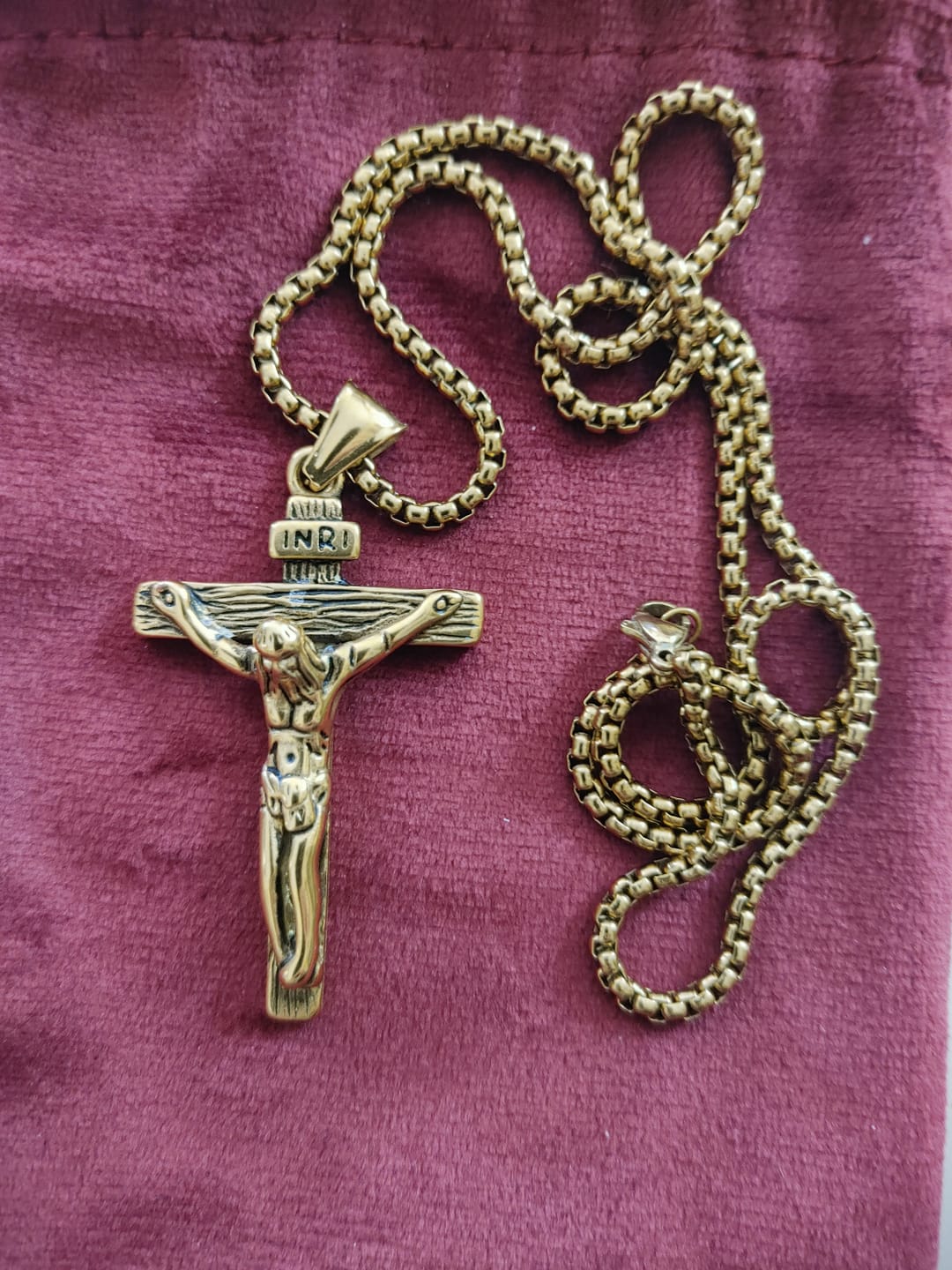 Customer photo review of FREE Today: Christ Jewelry Crucifix Pendant Charm Necklace