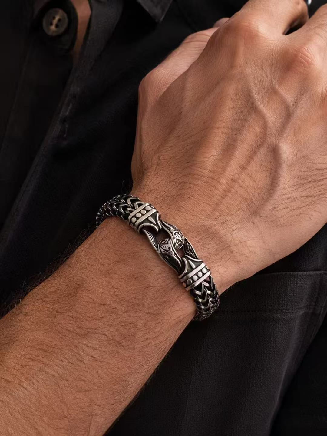 Customer photo review of Viking Storm Woven Bracelet
