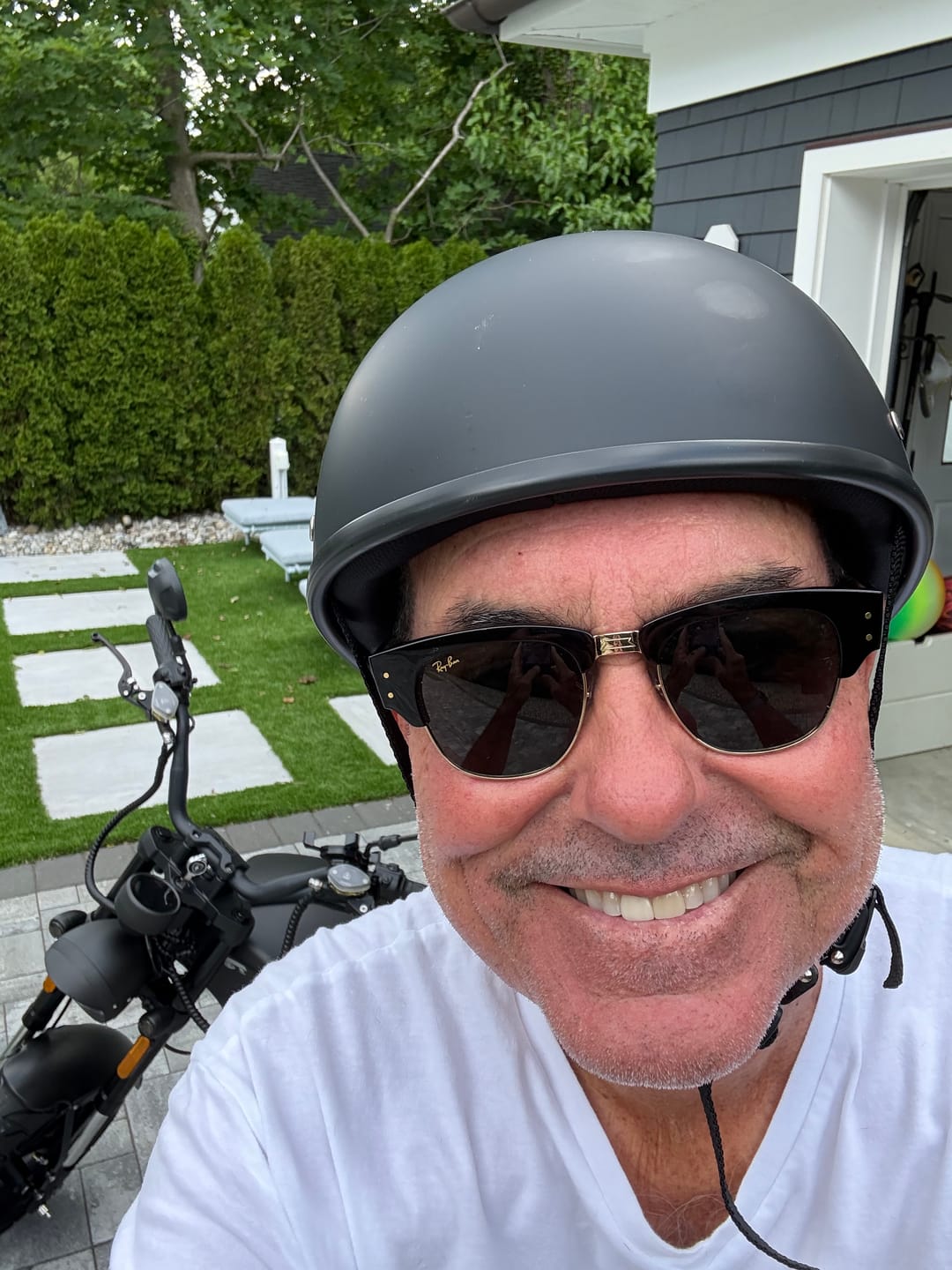 Customer photo review of Lightweight SOA Style DOT Beanie Helmet / Matte Black