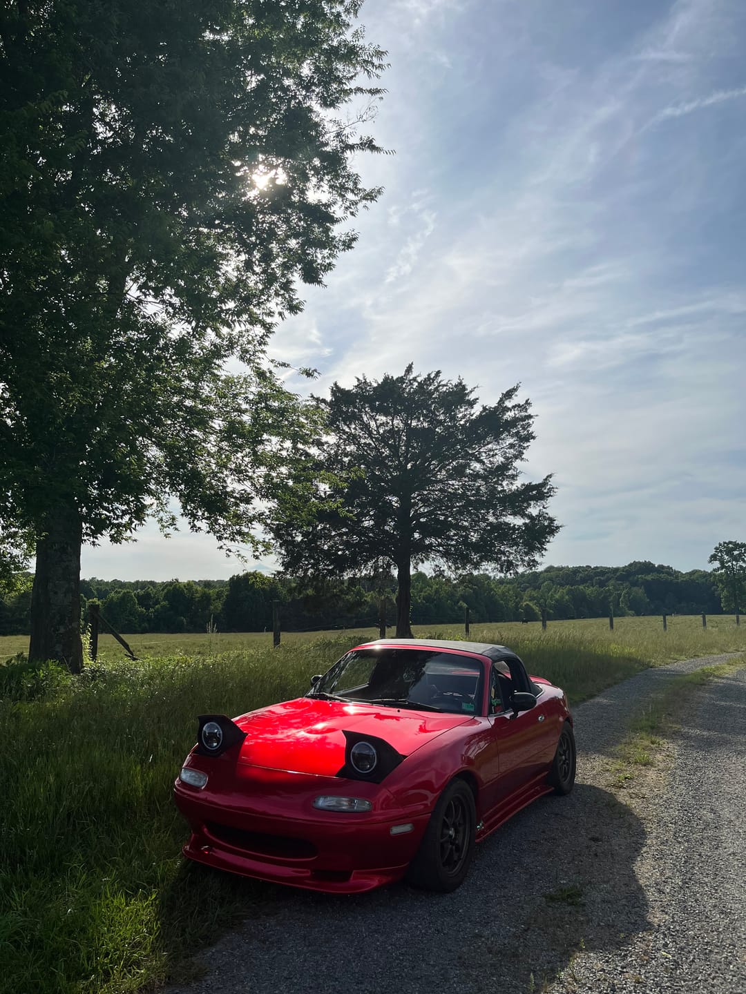 Customer photo review of Glossy Metallic Vampire Red Vinyl Wrap