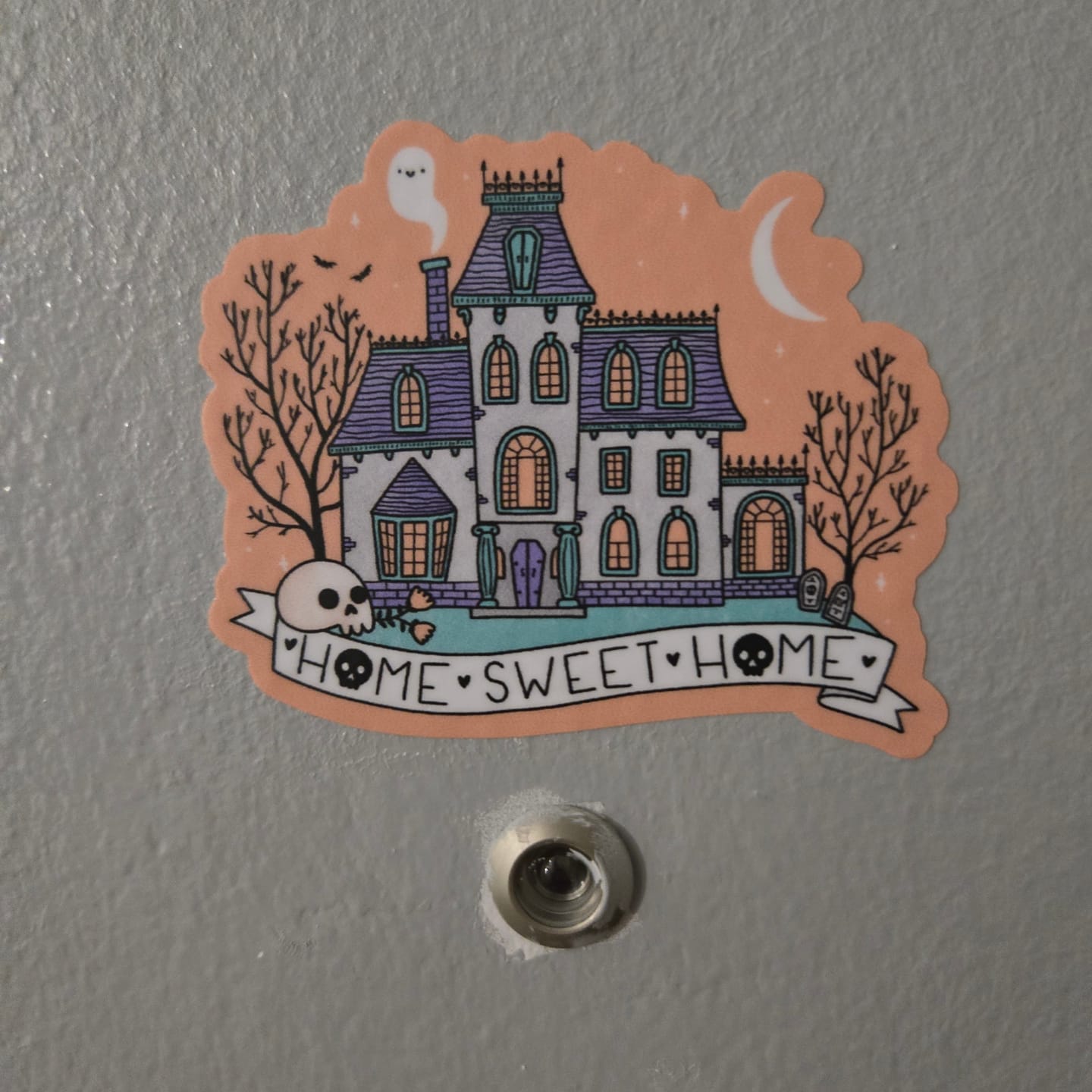 Customer photo review of "Home sweet home" spooky sticker