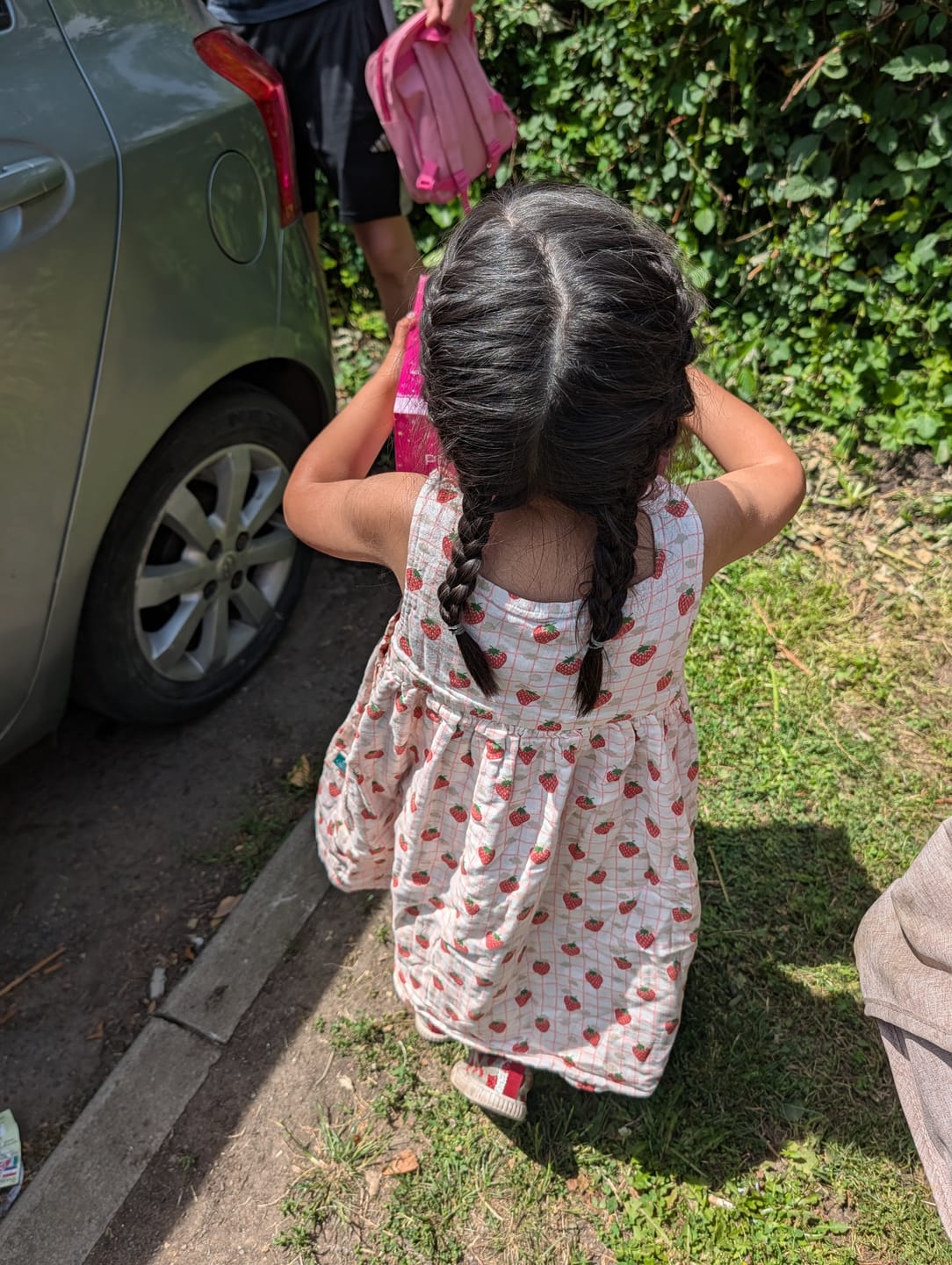 Customer photo review of Strawberry Days Reversible Pinny Dress