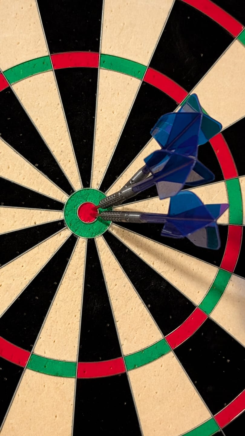 Customer photo review of Winmau - Blade 6 Triple Core Dartboard & Surround Bundle