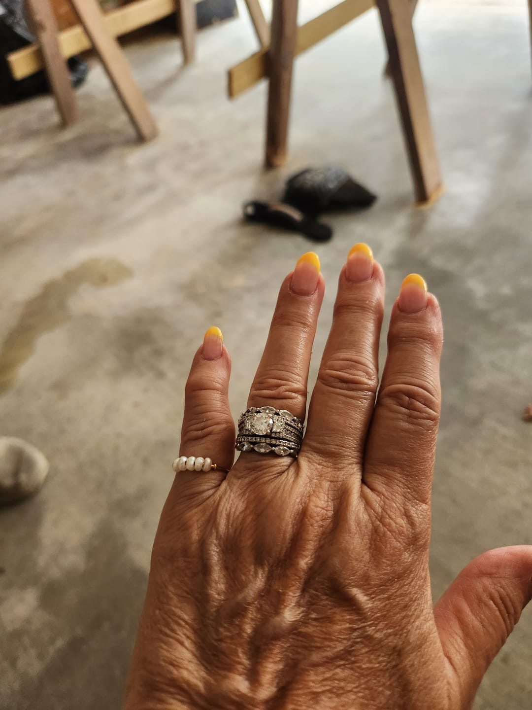 Customer photo review of Ariel Mini Pearl Ring (Bundle)