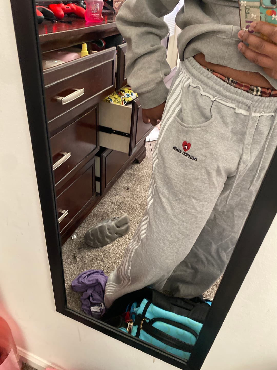 Customer photo review of Aelfric Eden Double Waist Baggy Sweatpants