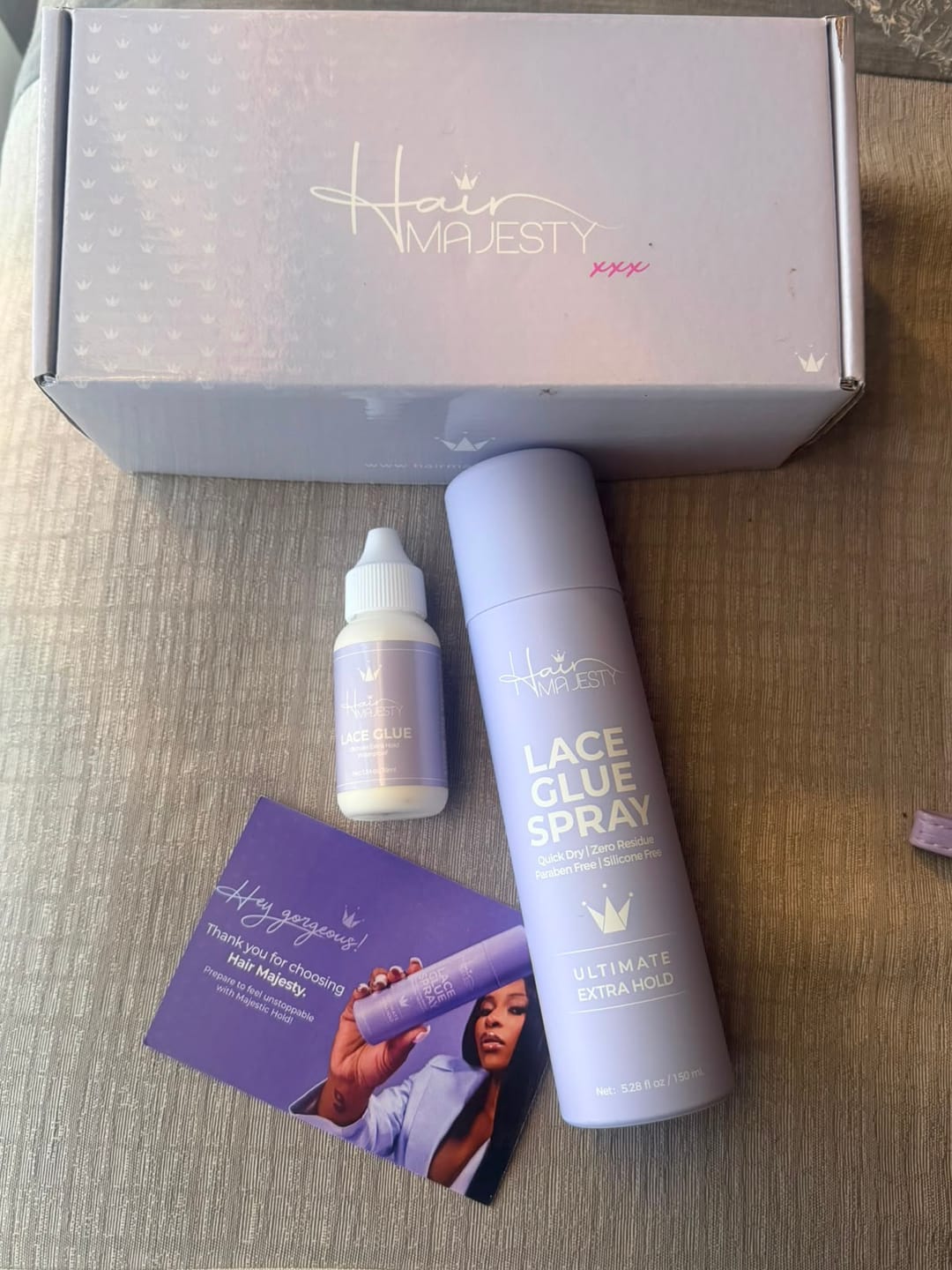 Customer photo review of Ultimate Extra Hold Lace Glue (Waterproof, Invisible Bond)