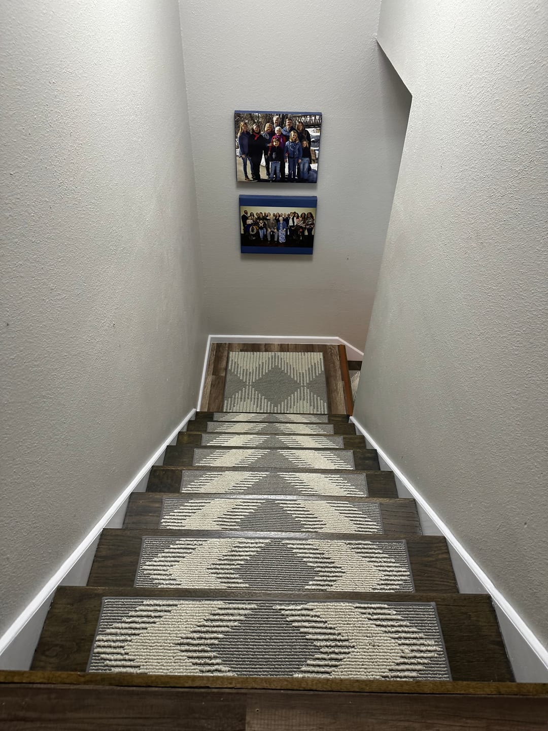 Customer photo review of Textured Non-Slip Stair Treads - Gray