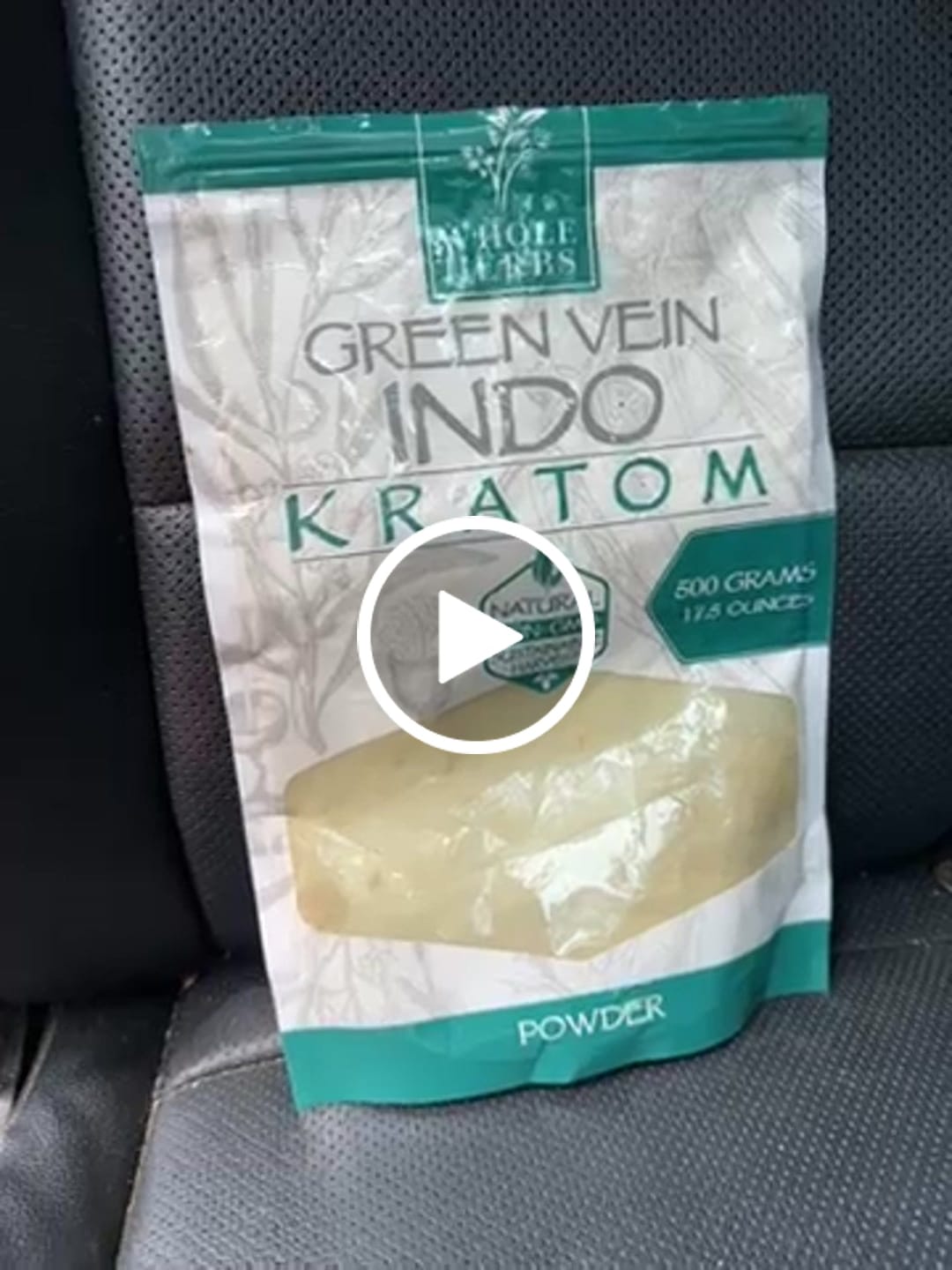 Customer video review of Whole Herbs Green Vein Indo Kratom Powder