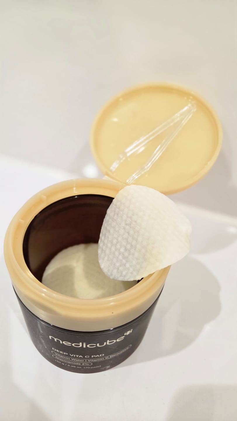 Customer photo review of Balinoši spilventiņi sejai ar C vitamīnu Medicube Deep Vita C Pad