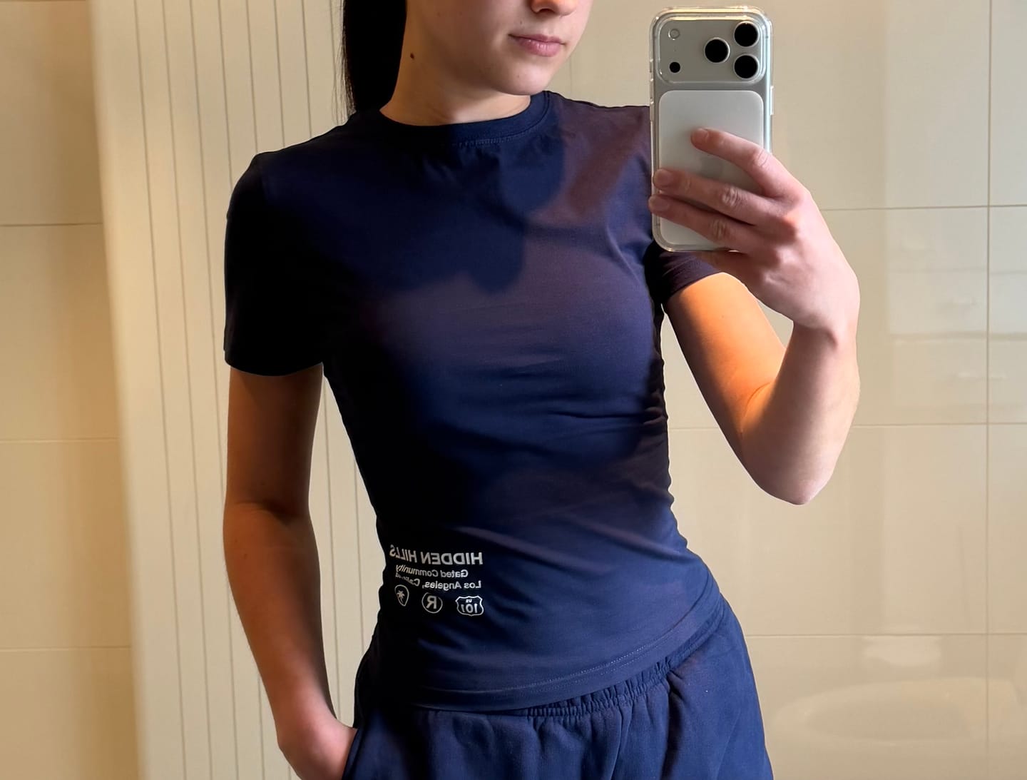 Customer photo review of LABEL T-SHIRT NAVY