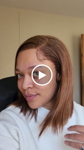 Customer video review of Vietnamese Super Double Drawn Bone Straight 13x4 Frontal Straight Brown Wig