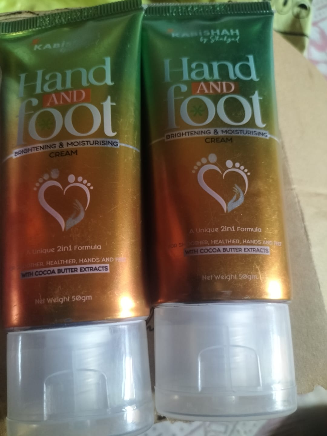 Customer photo review of Hand & Foot Brightening Bundle
