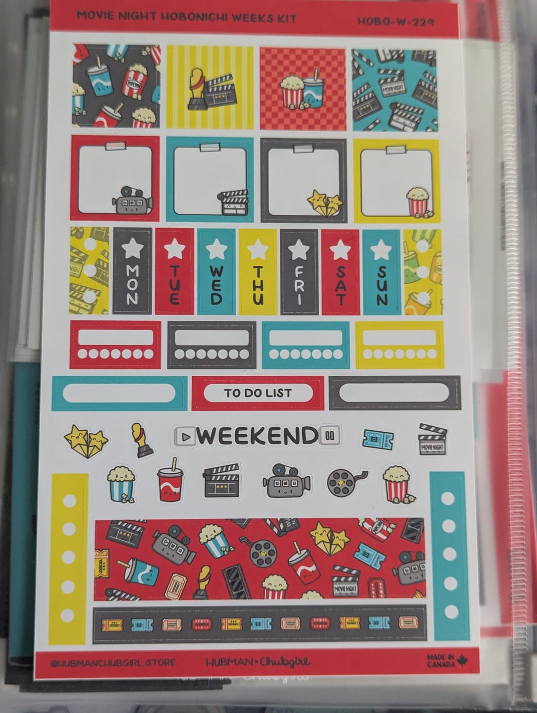 Customer photo review of Movie Night Theme Hobonichi Weeks Kit