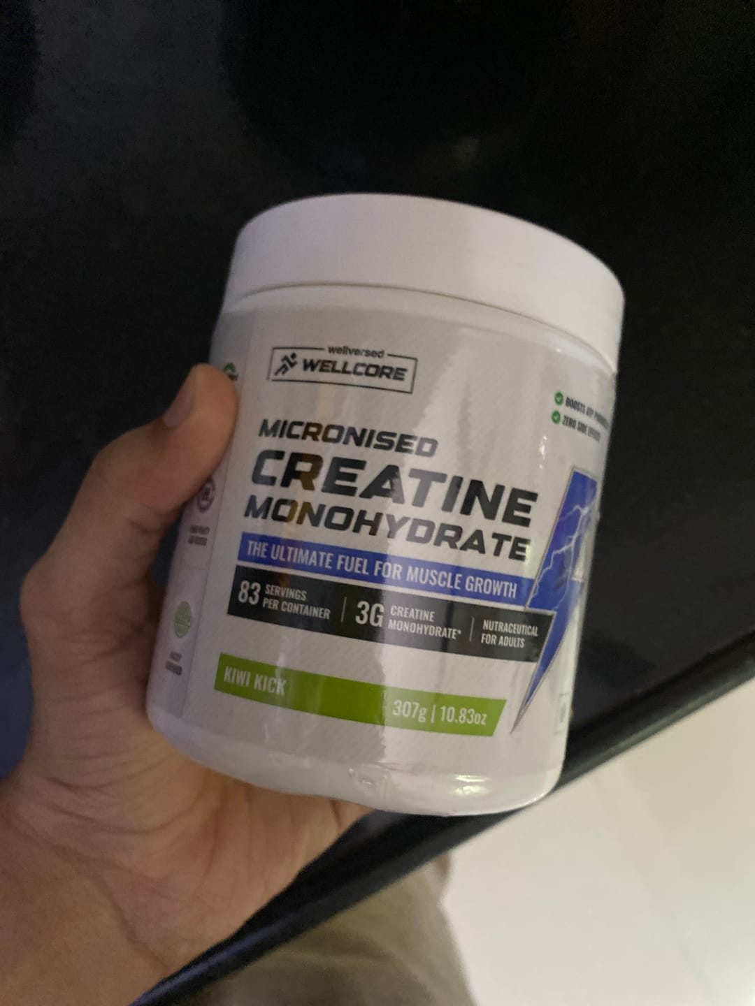Customer photo review of Wellcore - Pure Micronised Creatine Monohydrate | Kiwi Kick (307g, 83 servings)