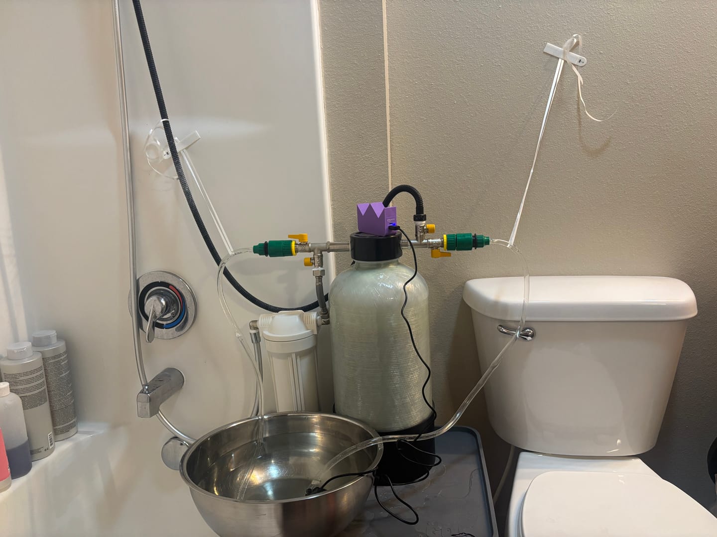 Customer photo review of Shower Water Softener System