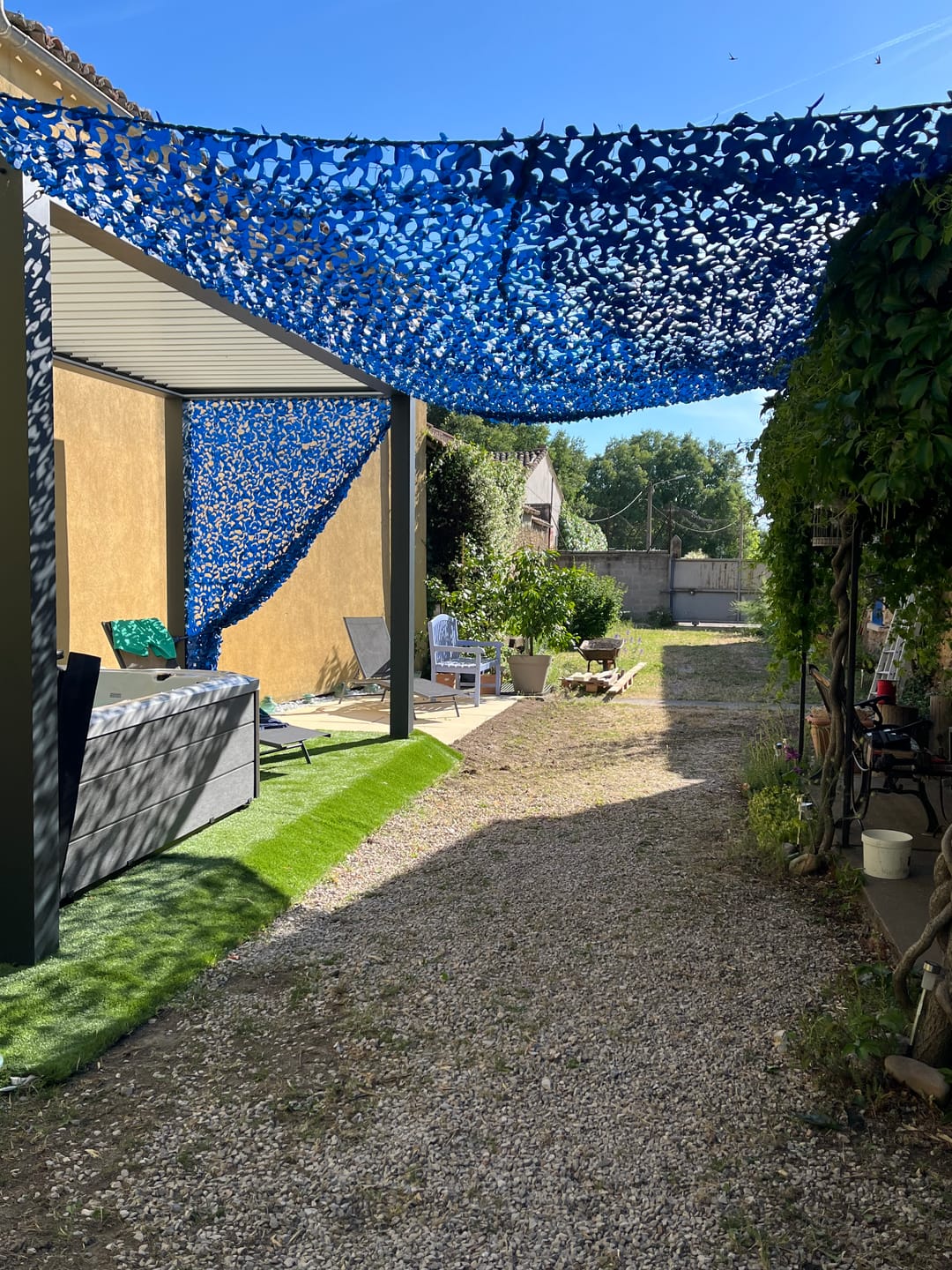 Customer photo review of Filet de camouflage renforcé bleu