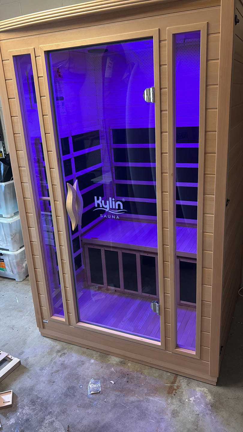 Customer photo review of Kylin Low EMF Premium Carbon Far Infrared Sauna 2 people - K8202