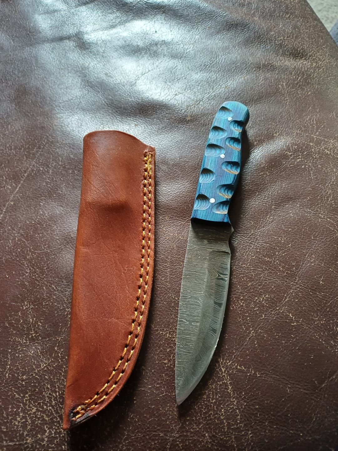Customer photo review of Seconds Damascus Knife