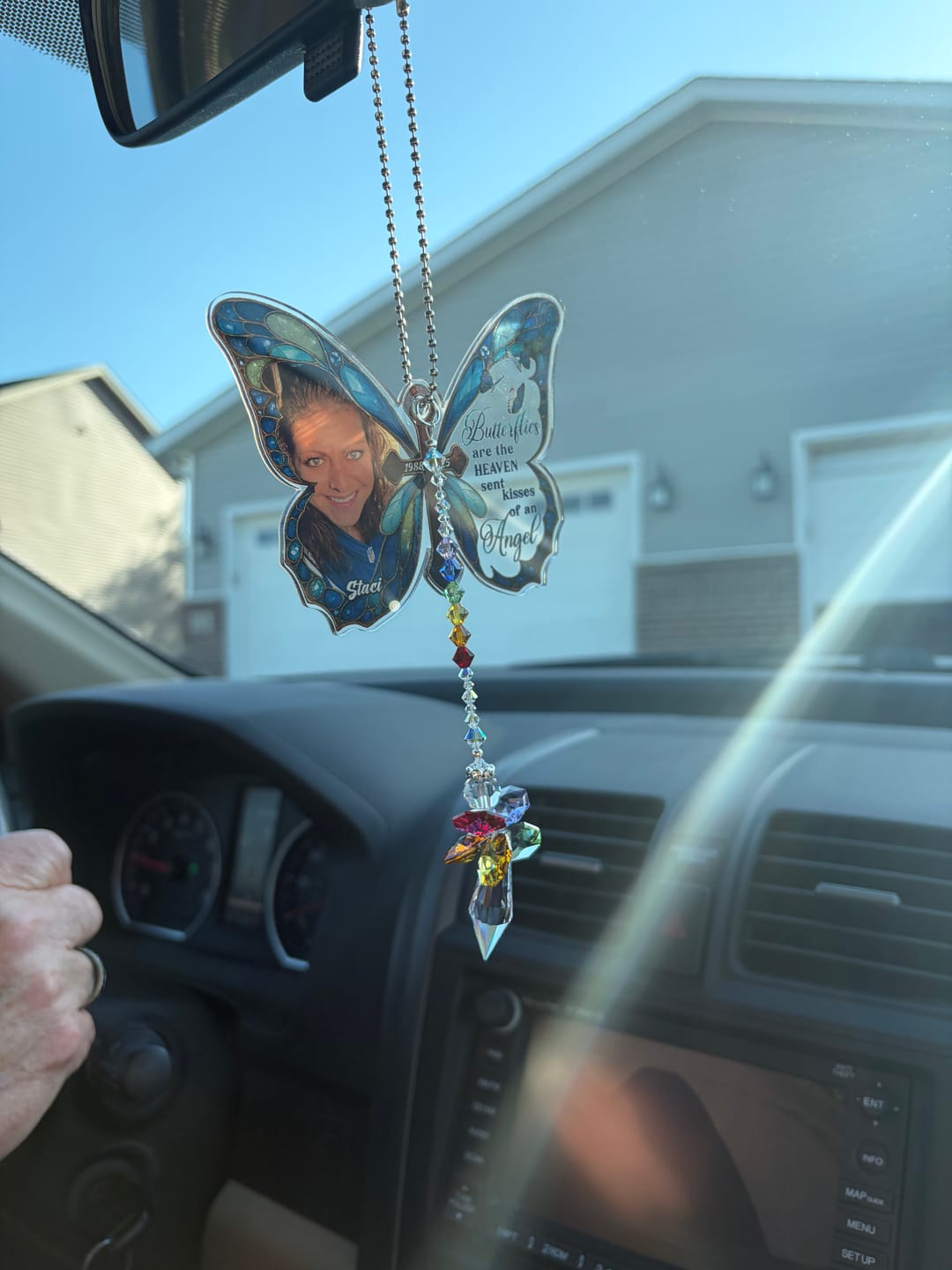 Customer photo review of I Am Always With You - Personalized Custom Car Plastic Hanging Ornament CO25