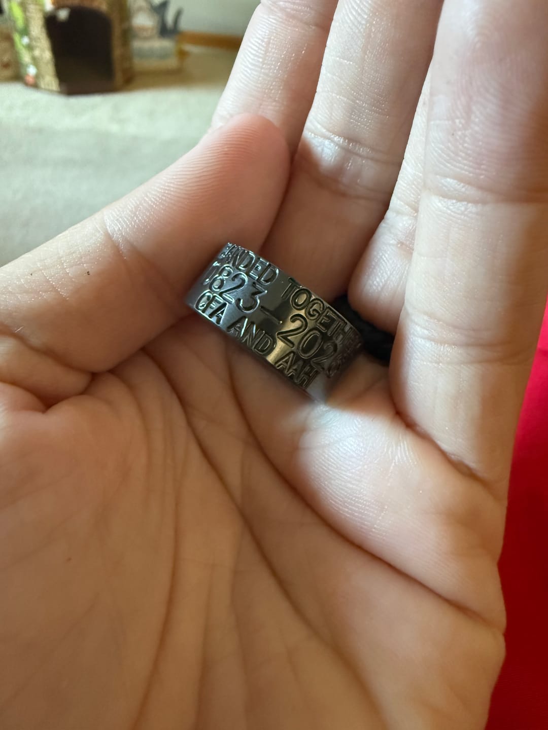 Customer photo review of Black Duck Band Ring - Zirconium 10mm