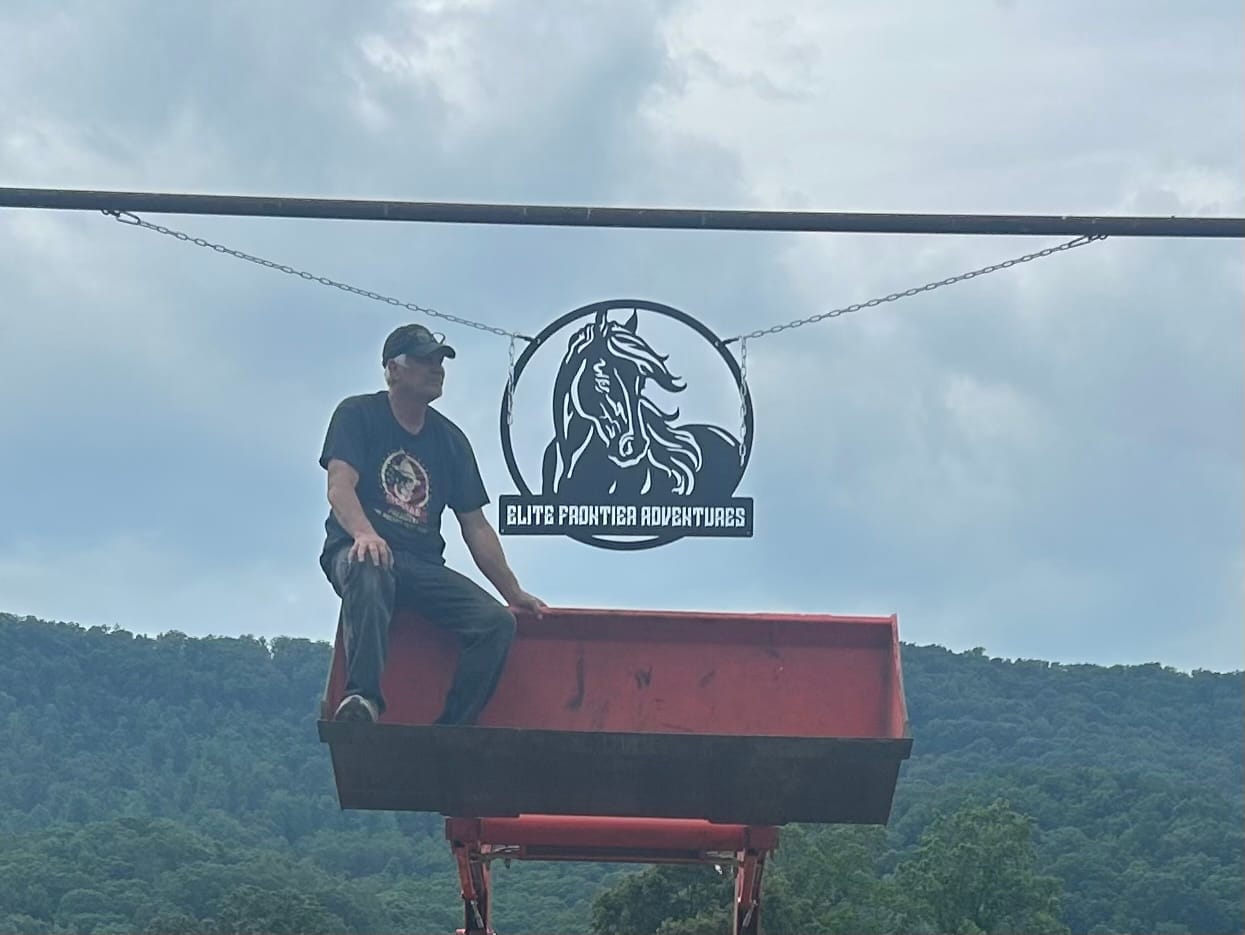 Customer photo review of Horse Metal Sign