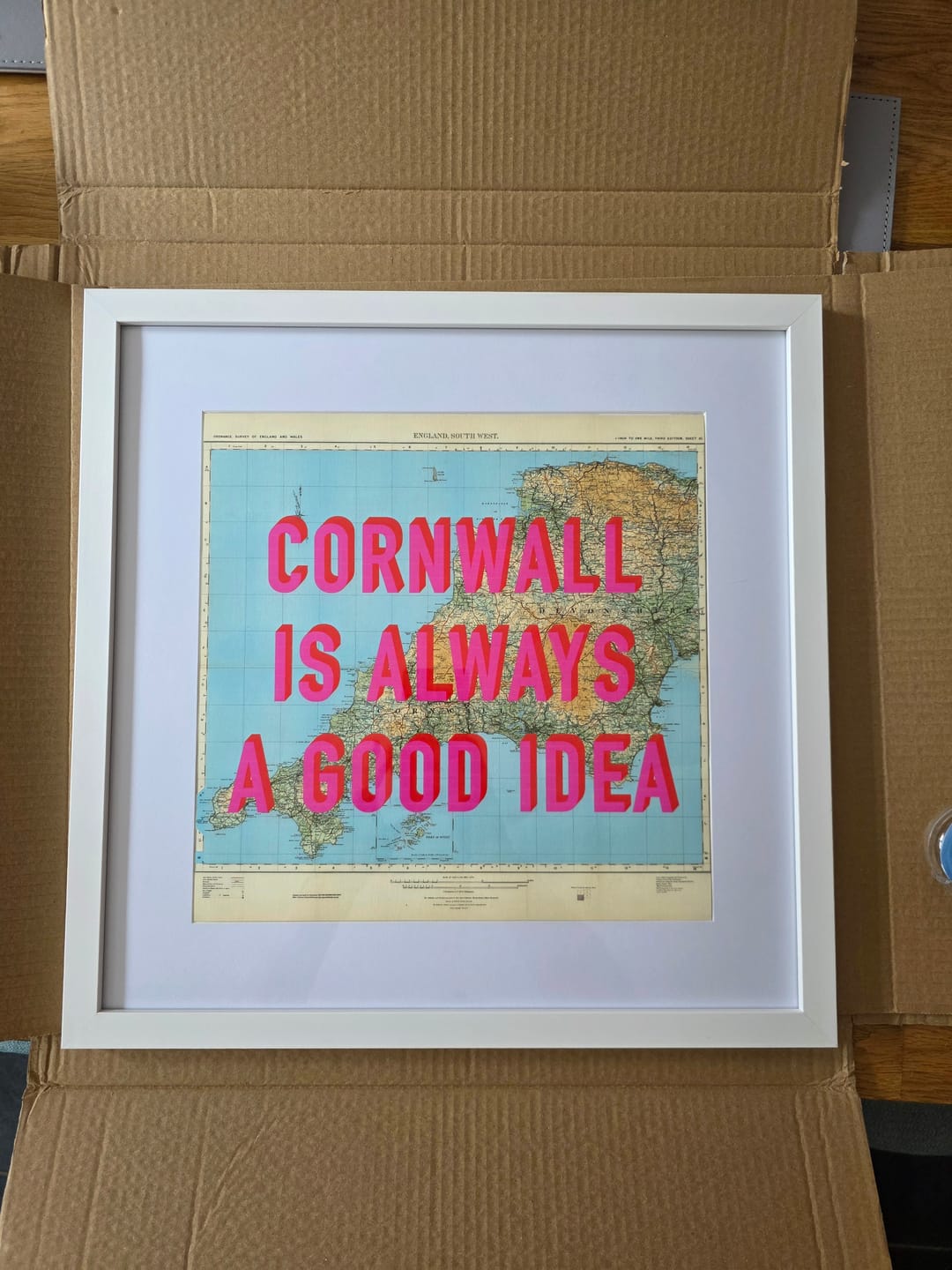 Customer photo review of Custom Pop Art Map Print (Any Location)