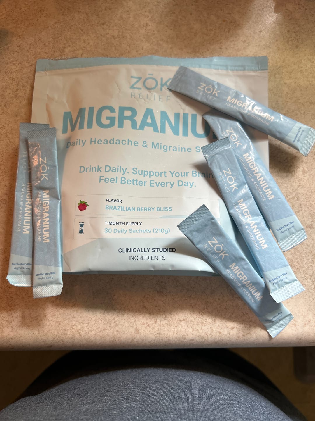 Customer photo review of Migranium - World’s 1st Anti-Migraine Super Formula for Headaches + Brain Fog + Stress