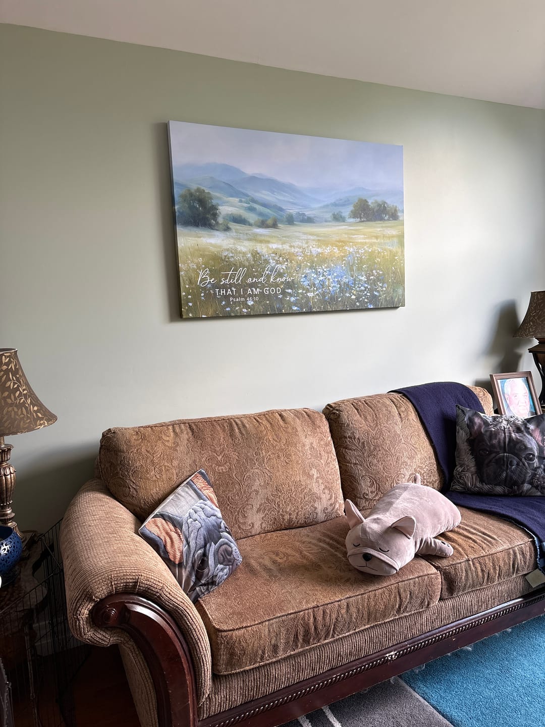 Customer photo review of Be Still And Know That I Am God Psalm 46:10 Wall Art Canvas Print
