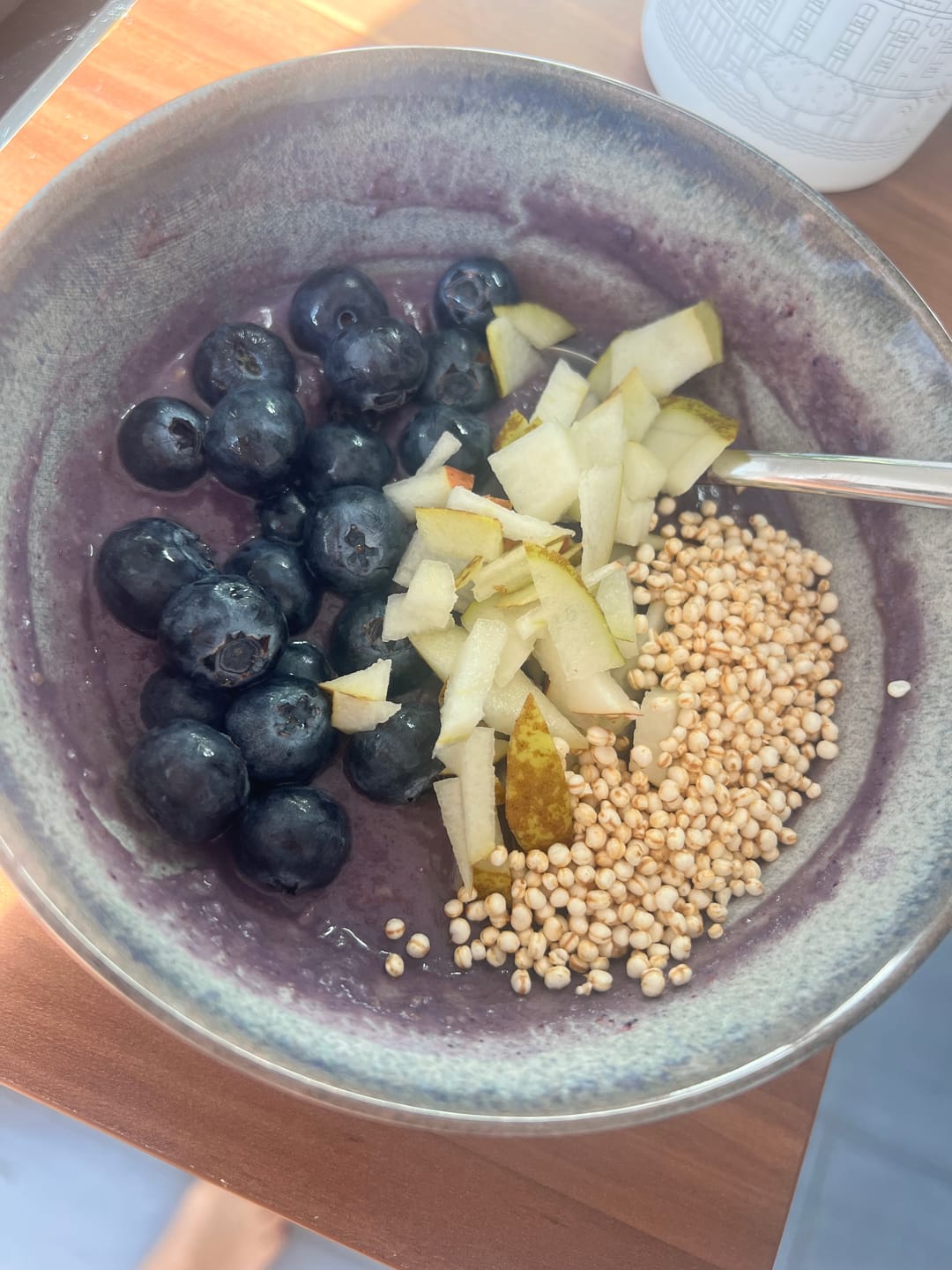 Customer photo review of Mandelprotein Porridge Wildheidelbeere 100% BIO