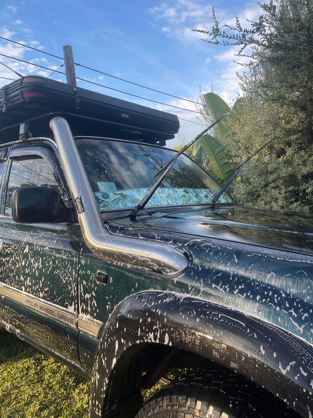 Customer photo review of Drivers Side 4" Stainless Snorkel to suit Toyota 80 Series Landcruiser Short Entry