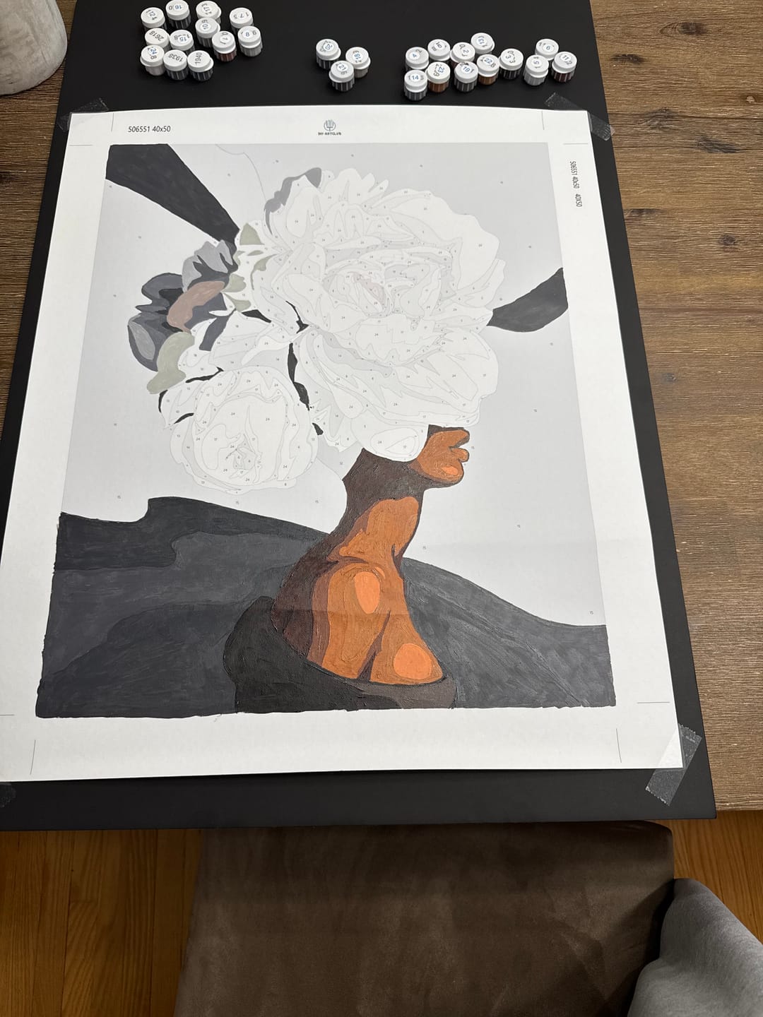 Customer photo review of Woman with Flowery Hair | Paint by Numbers