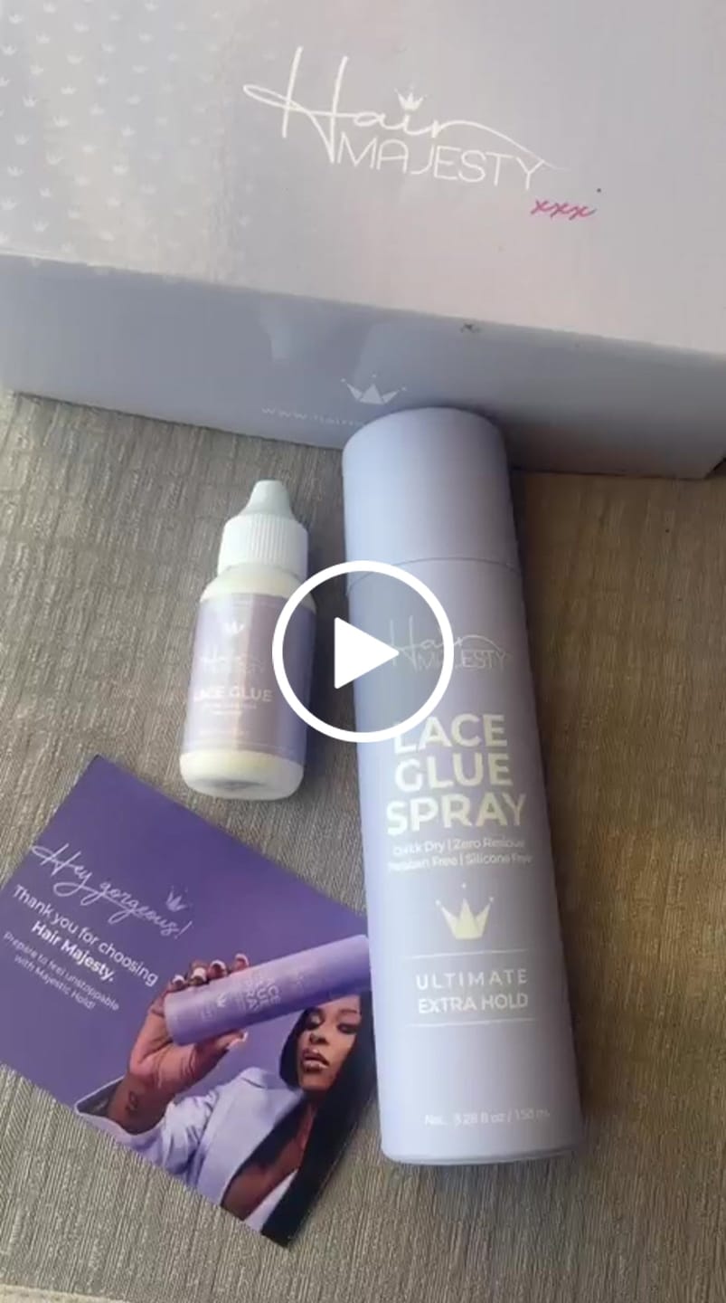 Customer video review of Majestic Hold Ultimate Extra Hold Lace Glue Spray
