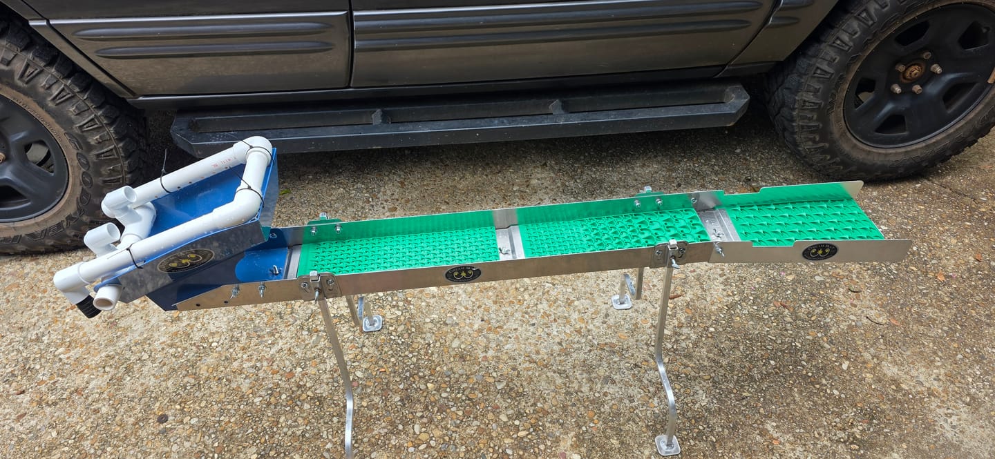Customer photo review of 6" Highbanker Hopper for Sluice Box | Gold Mining Equipment